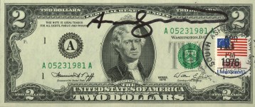 Lot #803: ANDY WARHOL - Two Dollar Jefferson - Color engraving and letterpress