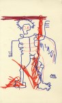 Lot #2209: JEAN-MICHEL BASQUIAT [imput&#233;e] - Untitled - Color markers drawing