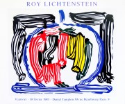 Lot #1818: ROY LICHTENSTEIN - Brushstroke Still Life with Apple [variation #1] - Color offset lithograph