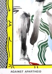 Lot #1520: ROY LICHTENSTEIN - Against Apartheid - Color offset lithograph poster