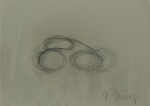 Lot #1287: JOSEPH BEUYS - Radfahrer - Oil pencil drawing