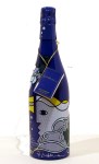 Lot #861: ROY LICHTENSTEIN - Taittinger Champagne Brut Bottle with box and tag - Screenprint on blue polyester form encasing the glass bottle