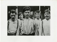Lot #2978: LEWIS HINE - Steelworkers at a Russian Boardinghouse, Homestead, Pennsylvania - Original photogravure