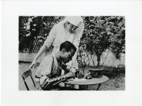 Lot #2821: LEWIS HINE - Red Cross Nurse and Man with Artificial Arm, France - Original photogravure