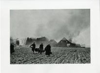 Lot #2160: ROBERT CAPA - Germany: German Civilians Leave Their Ruined Farmhouse - Original photogravure