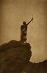 Lot #2143: EDWARD S. CURTIS - The Arrow - Original vintage sepia toned photogravure