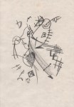 Lot #2581: KURT SCHWITTERS - Komposition mit Kopf im Linksprofil - Charcoal drawing