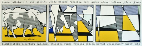 Lot #133: ROY LICHTENSTEIN - Cow Going Abstract - Original color silkscreen