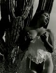 Lot #1990: FERNANDO GARCIA ALVAREZ - Desnudo Femenino y Cactus - Vintage Silver Gelatin Print