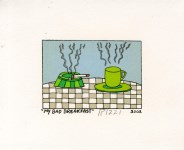 Lot #2565: JAMES RIZZI - My Bad Breakfast - Color lithograph