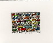 Lot #2180: JAMES RIZZI - Going to Work - Color lithograph