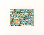 Lot #2120: JAMES RIZZI - Fly on My Sweet Angels - Color lithograph