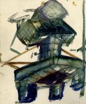 Lot #1934: OSSIP ZADKINE [d'apres] - Composition - Watercolor and gouache drawing