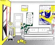 Lot #1724: ROY LICHTENSTEIN - Artist's Studio - Look Mickey - Color offset lithograph
