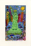 Lot #3047: JAMES RIZZI - The Big Apple Is Big on Liberty - Color silkscreen and lithograph