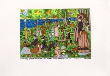 Lot #3008: JAMES RIZZI - Sunday Afternoon on the Island of La Grande Jatte - Color silkscreen and lithograph