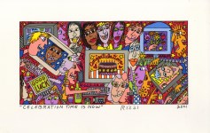 Lot #2540: JAMES RIZZI - Celebration Time Is Now - Color silkscreen and lithograph