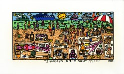 Lot #3009: JAMES RIZZI - Sundays in the Sun - Color silkscreen and lithograph