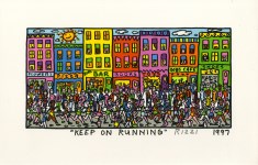 Lot #2357: JAMES RIZZI - Keep on Running - Color lithograph