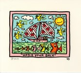 Lot #3237: JAMES RIZZI - Watch Your Back - Color silkscreen and lithograph