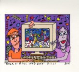 Lot #2842: JAMES RIZZI - Rock N Roll Web Site - Color silkscreen and lithograph