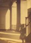 Lot #217: WILLIAM GORDON SHIELDS - Figures by the Staircase, New York City - Vintage albumen print