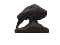 Lot #1787: JOSEPH KRUPKA - Bison - Cast metal sculpture