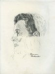 Lot #1749: NORMAN ROCKWELL [d'apres] - Portrait of a Man - Oil pencil on paper