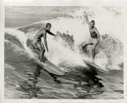 Lot #1884: LEROY GRANNIS - Chris Gatell and Steve Young, Huntington Beach, California - Vintage sliver gelatin print