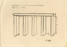 Lot #2118: DONALD JUDD [d'apr&#232;s] - Study for Project - Pencil drawing on paper