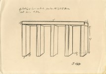 Lot #2118: DONALD JUDD [d'apr&#232;s] - Study for Project - Pencil drawing on paper
