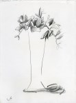 Lot #836: LUCIAN FREUD - Bouquet - Pencil drawing on paper