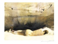 Lot #1383: ANDREW WYETH - Study for Barracoon - Color offset lithograph