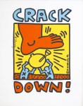 Lot #902: KEITH HARING - Crack Down! - Colored inks on fabric
