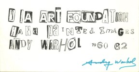 Lot #247: ANDY WARHOL - Hand-Painted Images, 1960-62 - Original offset lithograph