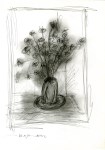 Lot #780: ALBERTO GIACOMETTI - Vase de fleurs - Pencil drawing on paper