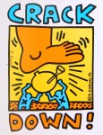 Lot #2303: KEITH HARING - Crack Down! - Original color silkscreen