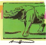 Lot #2489: ANDY WARHOL - Sumatran Rhinoceros - Color offset lithograph