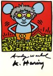 Lot #776: ANDY WARHOL & KEITH HARING - Andy Mouse III, Homage to Warhol - Color offset lithograph