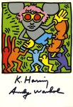 Lot #777: ANDY WARHOL & KEITH HARING - Andy Mouse IV, Homage to Warhol - Color offset lithograph