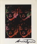 Lot #219: ANDY WARHOL - Four Multicolored Marilyns #2 - Color offset lithograph