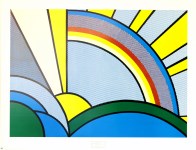 Lot #1170: ROY LICHTENSTEIN - Modern Painting with Sun Rays - Color silkscreen