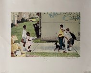 Lot #1167: NORMAN ROCKWELL - Moving Day - Original color collotype