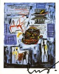 Lot #1061: JEAN-MICHEL BASQUIAT - Kangaroo Woman/Sick Souls - Color offset lithograph