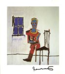 Lot #1318: JEAN-MICHEL BASQUIAT - Rodo - Color offset lithograph