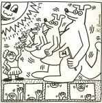 Lot #217: KEITH HARING - Four Kangaroos - Lithograph