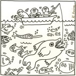 Lot #2329: KEITH HARING - Fifteen Fish in the Water - Lithograph
