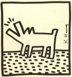 Lot #50: KEITH HARING - Barking Dog - Original vintage lithograph