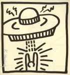 Lot #690: KEITH HARING - UFO #2 - Original vintage lithograph