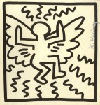 Lot #1289: KEITH HARING - Radiant Angel - Original vintage lithograph